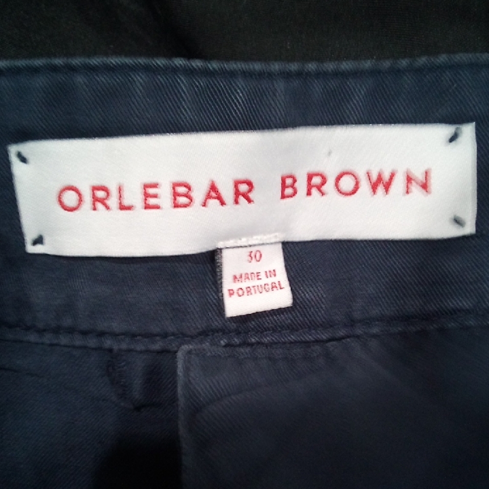 Orlebar Brown Deep Blue Bulldog Shorts. Size 30